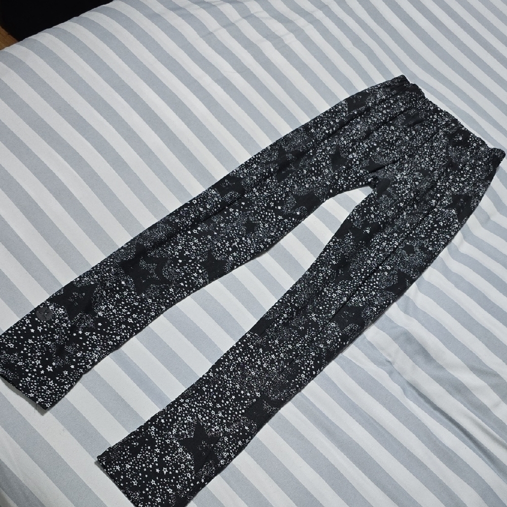 SweetLegs Starry Black and White Leggings - Picture 2 of 6